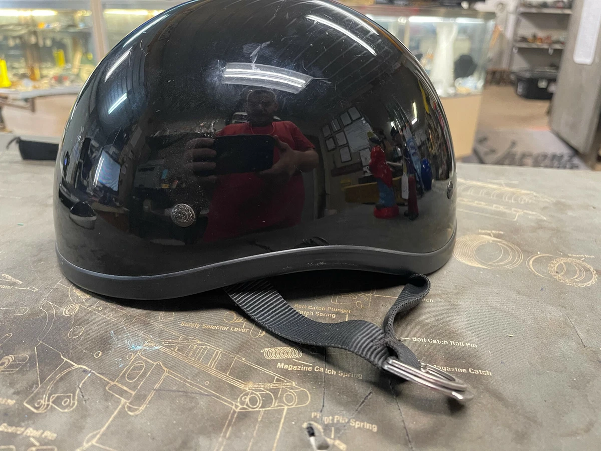 Skid lid original flat black hotsell half helmet