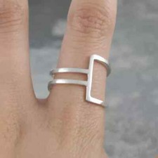 Modern Ring 925 Sterling Silver Band Statement Ring Handmade Ring All Size R299
