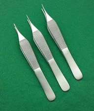 SET OF 3 O.R GRADE ASSORTED ADSON DRESSING FORCEPS 4.75" SURGICAL INSTRUMENTS