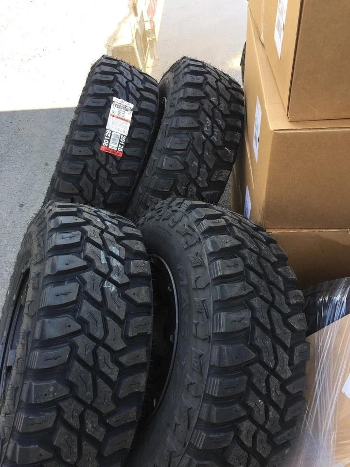 5) 17x9 XD XD827 Rockstar 3 Black Wheels 33" MT Tires 5x5 Jeep Wrangler JK JL - Image 3 of 3