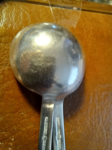 Two vintage International Sterling Silver Tablespoons with ingraved J (d2) - Picture 8 of 9