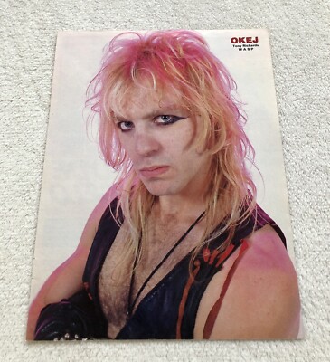W.A.S.P. 1984 Tony Richards Clipping Poster Swedish Music magazine