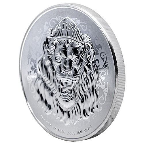 2025 - 5 oz .9999 Fine NIUE Roaring Lion Silver Coin BU in Capsule