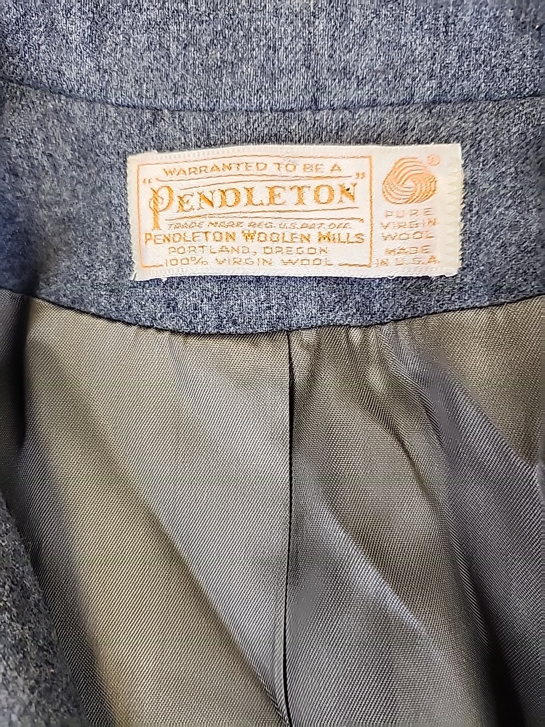 Pendleton Blazer Jacket Virgin Wool Solid Gray 2 … - image 3