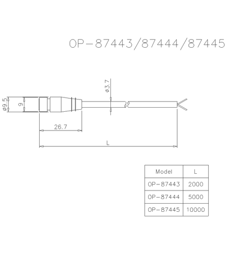 1pcs KEYENCE OP-87444 5m Cable  - Picture 2 of 2