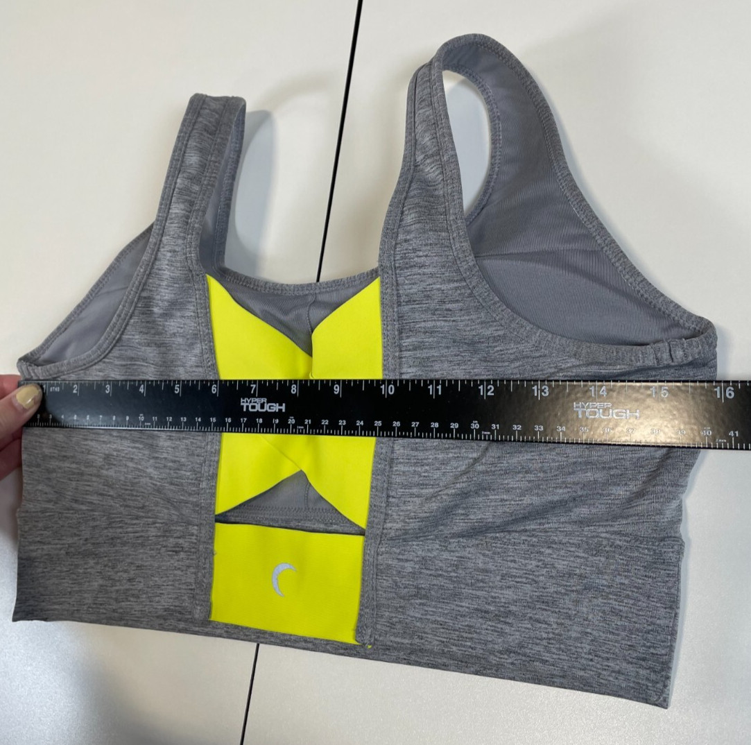 Zyia Gray Neon Tape High Rise Luxe Light N Tight Leggings 6-8 Sportsbra L Set