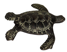 Tortoise Handmade Brass Feng Shui Good Luck Turtle Figure Table Decor Showpiece