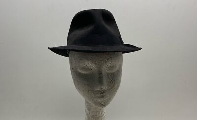 Borsalino Allesandria Fedora Hat Black 6 3/4