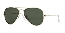 Ray Ban Sunglasses Classic Aviator RB 3025 W3341 58mm Gold w/G-15 Green