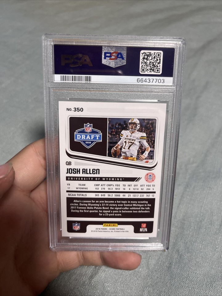 Carte PSA 9 Josh Allen #10 Panini National VIP 2018 – Gradée, Rookie NFL