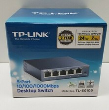 TP-LINK TL-SG105 5-Port 10/100/1000Mbps Desktop Gigabit Steel Cased Switch