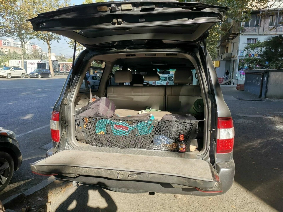 Red de carga organizadora estilo sobre maletero trasero para Toyota Land Cruiser 2004-2007 Foto 3 de 4