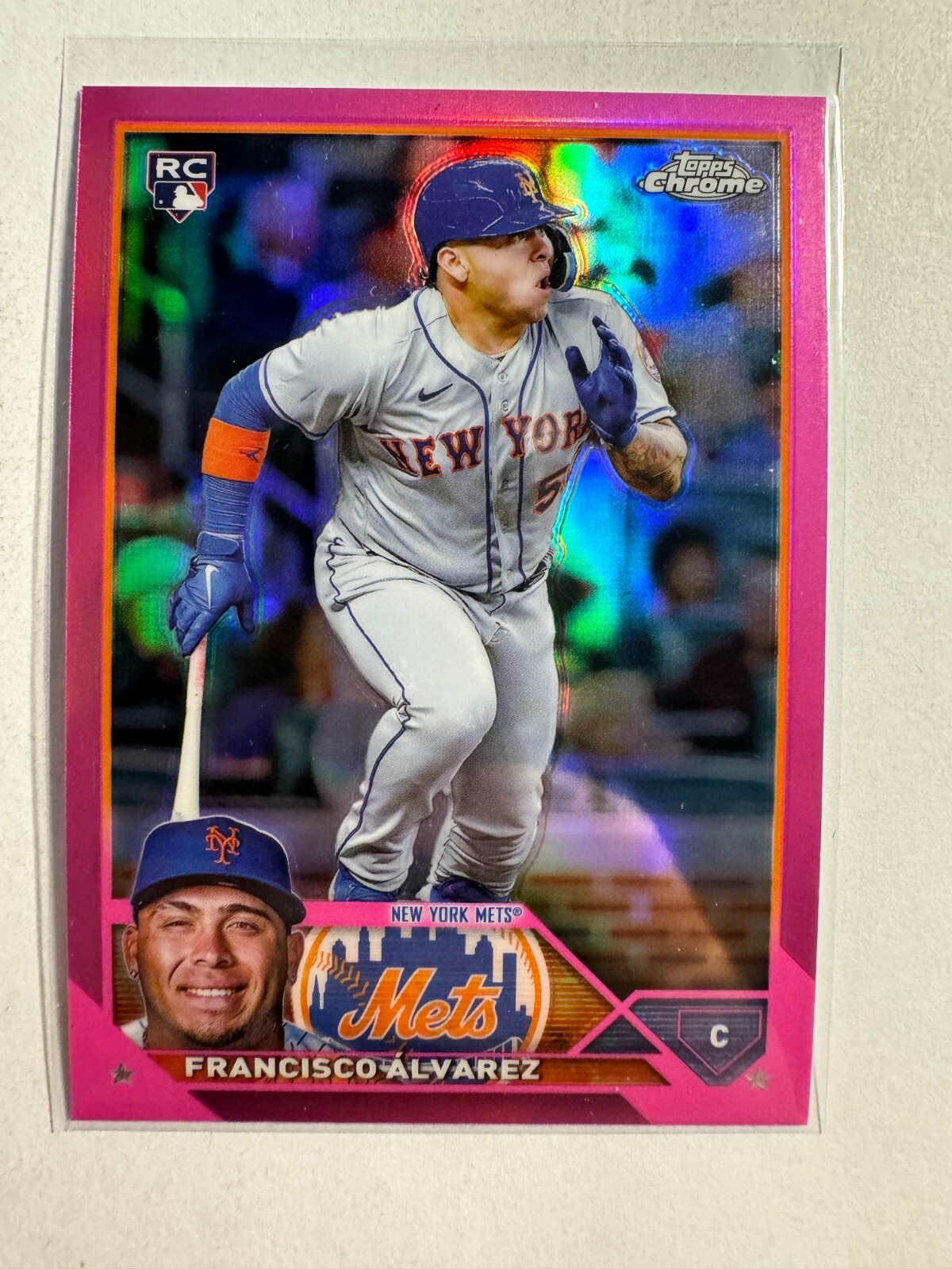 K167,054 - 2023 Topps Chrome Pink Refractors #203 Francisco Alvarez
