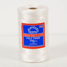WHITE POLYPROPYLENE POLYTWINE POLY TWINE BALER TWINE - 700M - 2MM APPROX