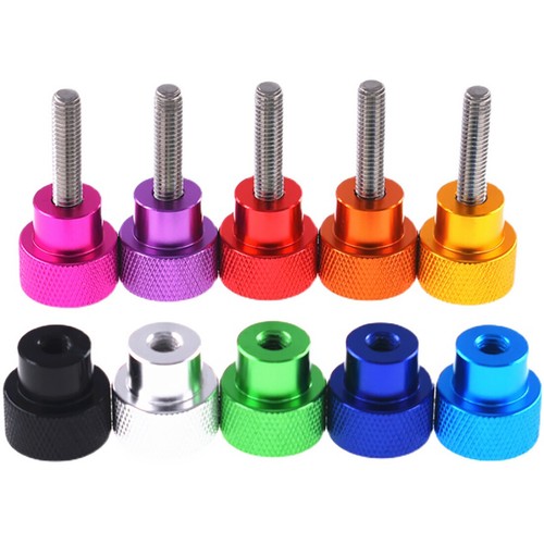 M3 Colourful Knurled Thumb Screws L=4mm-80mm Aluminum Alloy Hand Grip Knob Bolts - Picture 6 of 23