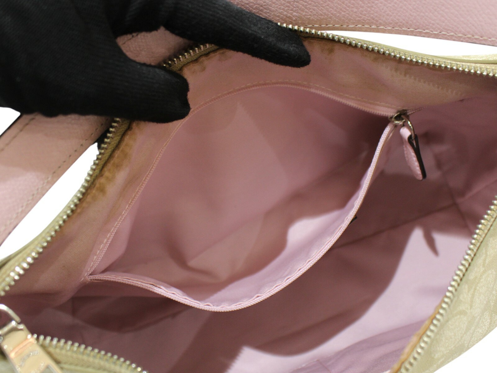 COACH Signature One-Shoulder Bag F34899 Beige Pink PVC×Leather A-260114-8 thumbnail 7