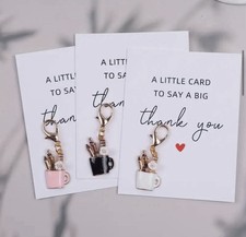 Teachers Thank You Keychain With Thank You Card Set Of 3