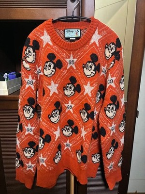 GUCCI x Disney Mickey Mouse Alpaca Blend Crewneck Sweater Orange Size M Good