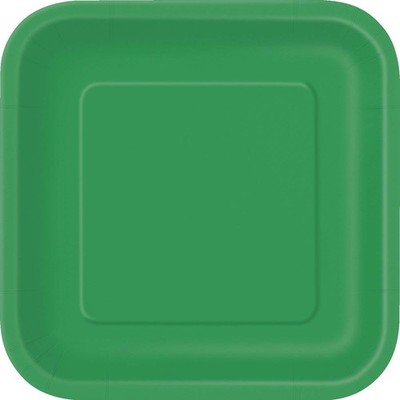 Unique Industries Party Tableware, 8 3/4-Inch, Emerald Green