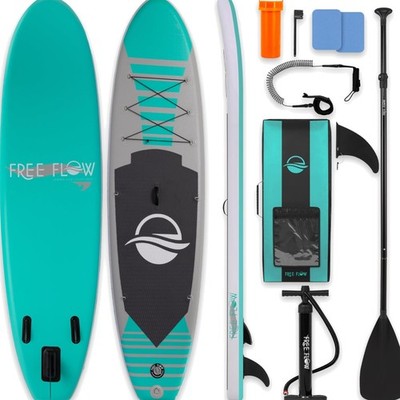 10 6  Inflatable Stand Up Paddle Board with  SUP Accessories - 32  Wide Stabl...