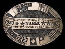 TF13139  NOS  1983  NAT'L ASSN OF BELT BUCKLE COLLECTORS  SOLID BRASS BUCKLE