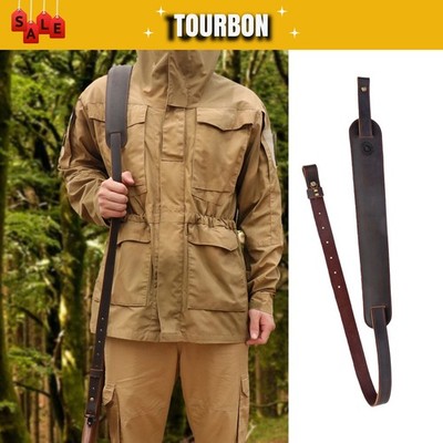 TOURBON Leder-Gewehrriemen Flinten-Gewehrgurt,gepolstert Rifle Sling für Jagd