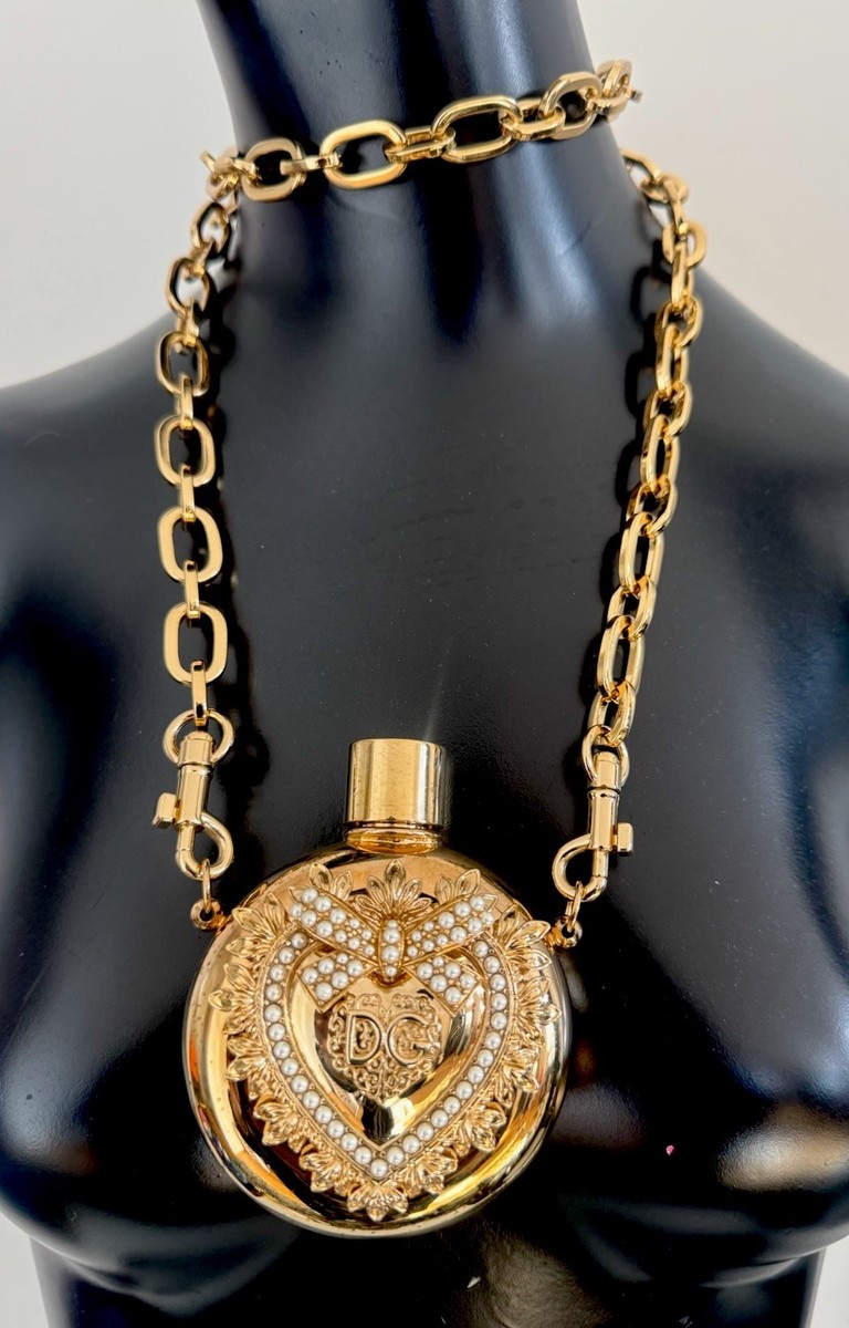 Dolce & Gabbana Devotion Sacred Heart perfume bottle necklace in