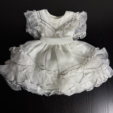 Vintage LIDA California Toddler Girl Size 3 White Frilly Pageant Party Dress NEW