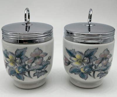 2x Vintage Royal Worcester Woodland egg coddler - Porzellan Gefäß für z.B Eier