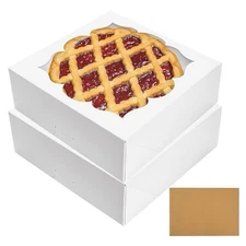 20 Pack Pie Boxes 9x9x3 Inch Pastry Boxes with Window Gift Giving Bakery Boxes