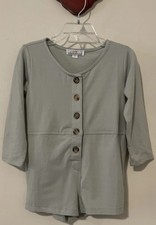Baileys Blossoms Boutique Girls 2t Gray Shorts-Style Stretchy Jumpsuit A2006
