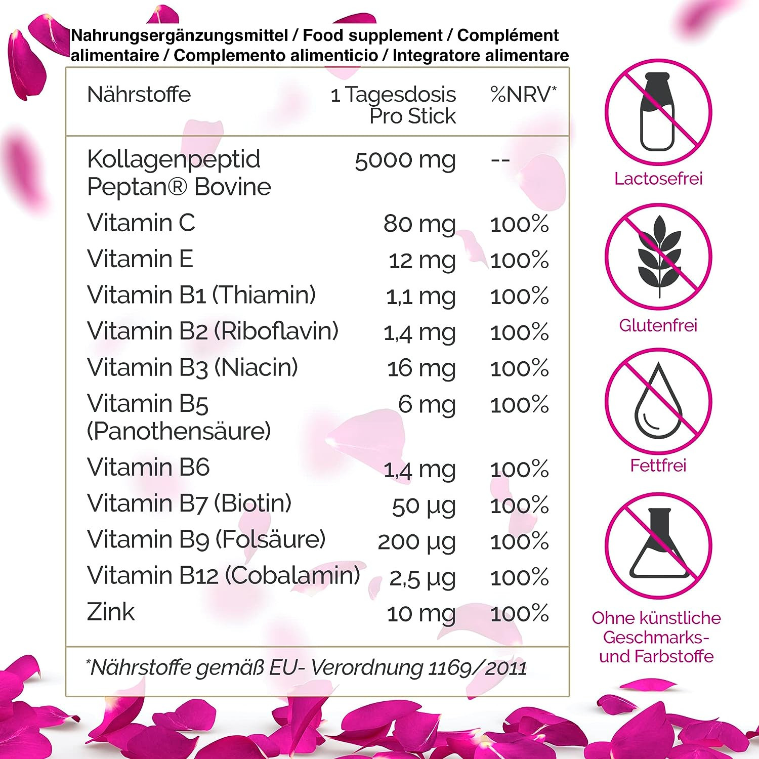 Integratore Alimentare Collagene 5000mg | Acido Ialuronico e Vitamine - 4