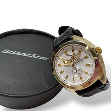 ORIENT STAR Somes Saddle Wristwatch Auto Power Reserve Open Heart Gold Case