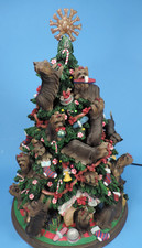 DANBURY MINT YORKSHIRE TERRIER YORKIE lighted CHRISTMAS TREE FIGURE -no damage