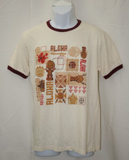 Disney Parks Polynesian Village Resort Aloha Tiki Ringer T Shirt Cotton Size M