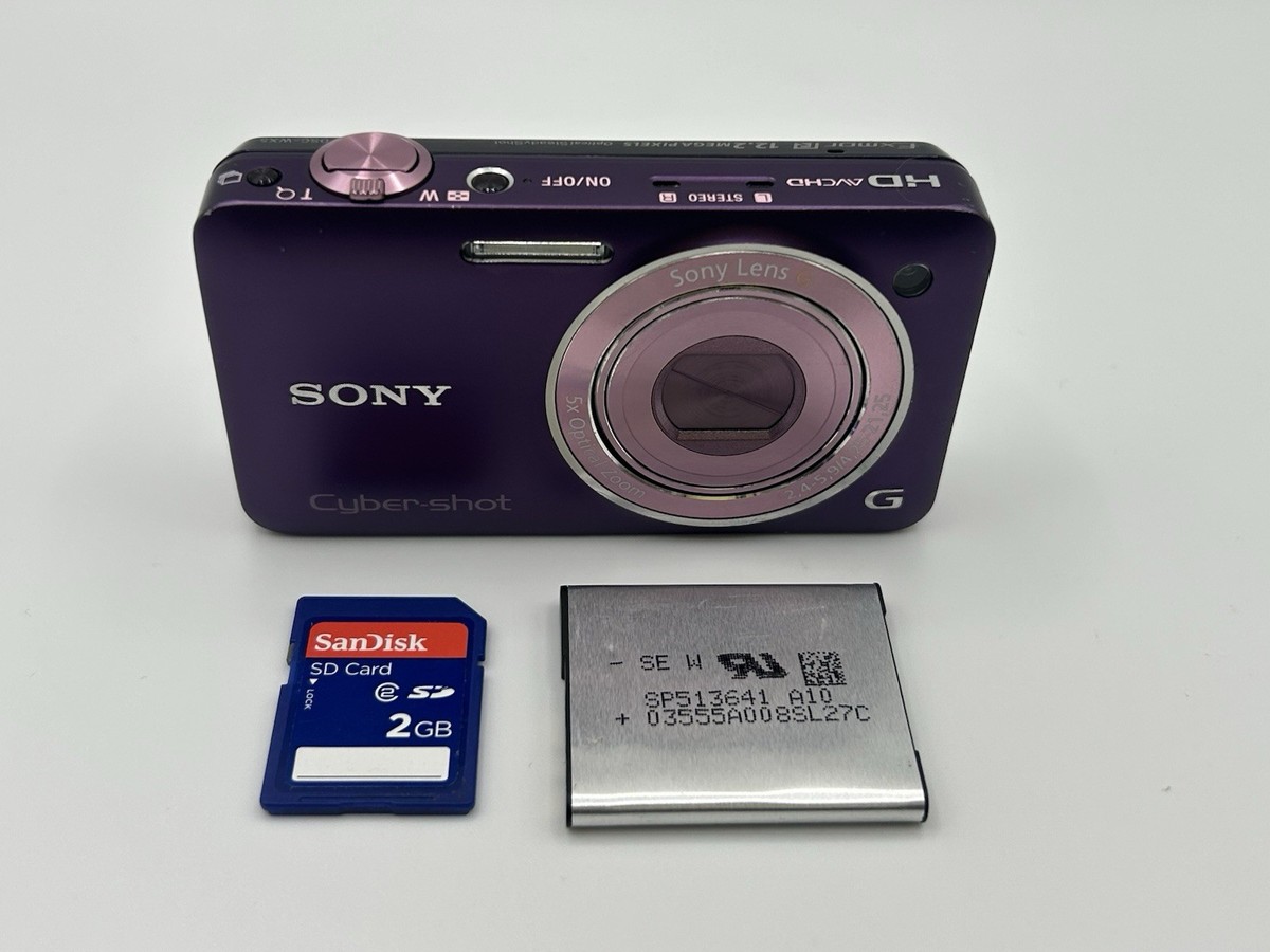 Junk Sony Cyber-shot DSC-WX5 Purple 12.2MP Digital Camera – SD