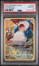 2022 POKEMON SWORD & SHIELD LOST ORIGIN TG10 FULL ART/SNORLAX | PSA 10