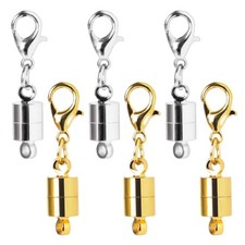 Magnetic Necklace Clasps and Closures, 18K Gold and Silver Jewelry Clasps and
