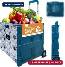Inspired Living Ultra-Slim Rolling Collapsible Storage Pack-N-Roll Utility-carts
