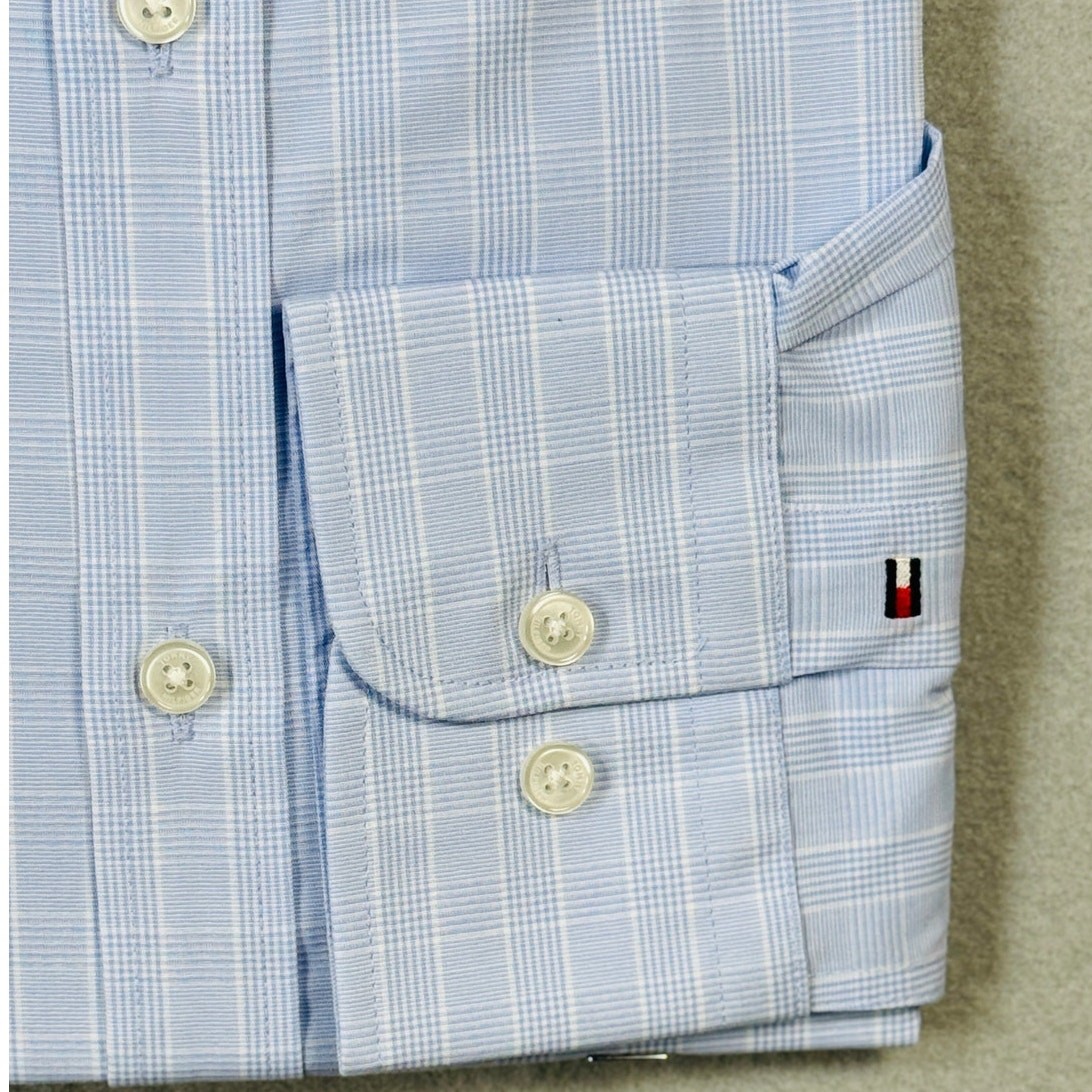 Tommy Hilfiger Men's Flex Essentials Slim-Fit Dress Shirt Blue 15.5 34-35 $85 image 4