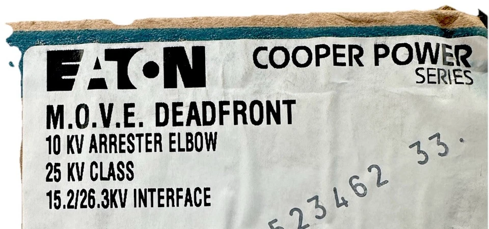 M.O.V.E. DEADFRONT 10kv Pararrayos Codo 25 kv Clase 15.2/26.3KV Interfaz Foto 3 de 4