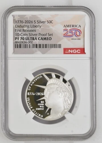 25+ San Francisco Silver NGC Grade PR 70 US Half Dollar Coins for