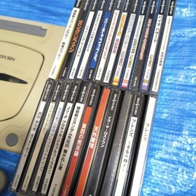 SEGA SATURN Console Bundle w/20 Games Japanese Version Tested Used