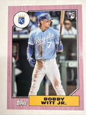 2022 Topps Mini 1987 Topps Baseball Bobby Witt Jr. #78B-46 Pink /25 RC Rookie