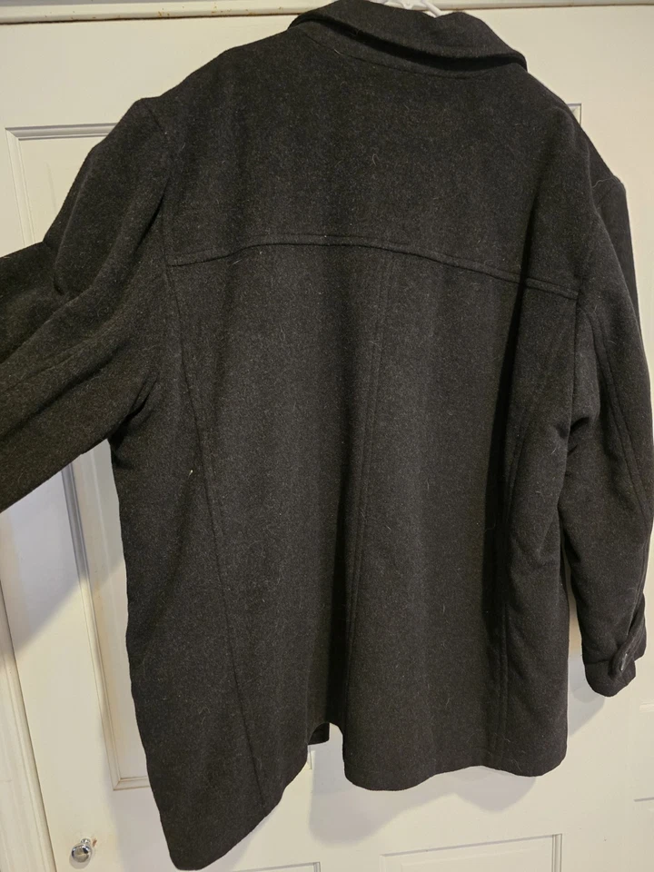 Abrigo de vestir MARC NEW YORK para hombre negro mezcla de lana 3/4 XXL EXCELENTE estado Foto 3 de 4