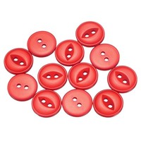 12-Teilig Runde Rote NäHknöPfe 15Mm FüR Resin 2-Loch Fischaugen Handwerk