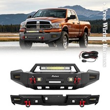 Aaiwa Steel Frontrear Bumper For 2003-2005 Dodge Ram 25003500 With Led Lights