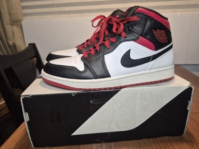 Jordan Air Jordan 1 Mid Gym Red Black Toe Black White Red Leather DQ8426-106