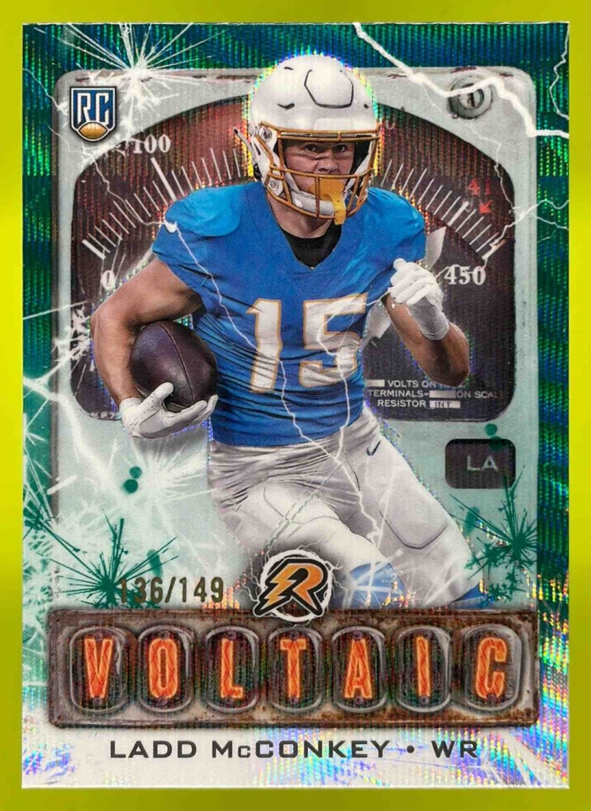 2024 Topps Resurgence Ladd McConkey Voltaic Teal Surge /149 #V-12 RC Chargers