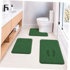 Bathroom Rugs Sets 3 Piece, Soft 16 x 24 / 20 x 32 / 20 x 20 U Forest Green